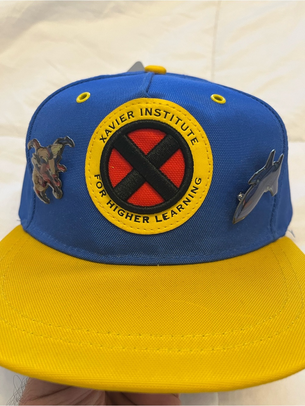 Disney Blue and Yellow Kids X-Men Hat with Pins - Picture 2 of 6